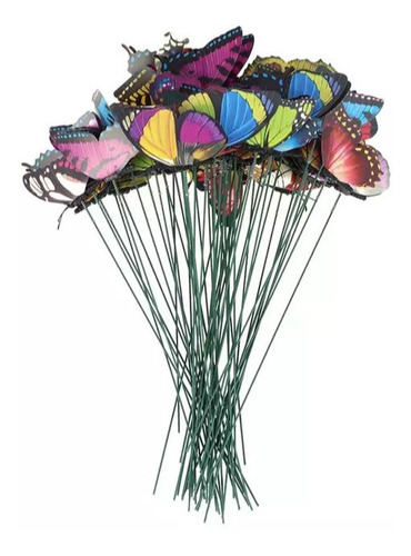 Imagen 1 de 4 de 4 Mariposas Coloridas Decoracion Para Jardín O Macetas 