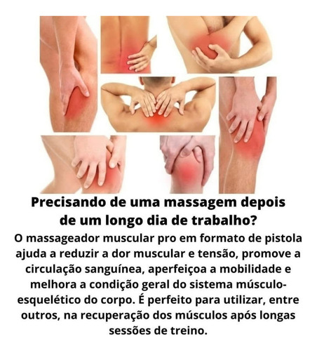 Pistola De Masaje Masajeador Muscular Eléctrico Profesional