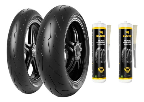 Par Pneu 120/70r1 +160/60r17 Diablo Rosso 4 Pirelli+selantes