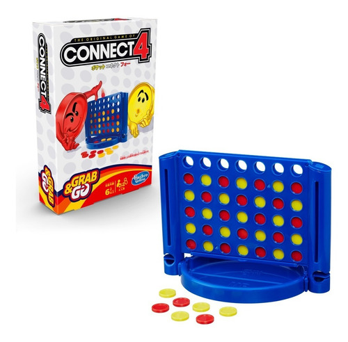 Juego De Mesa Hasbro Gaming Connect 4 Grab & Go 2 Jugadores