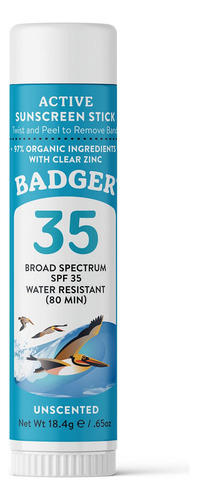 Protector Solar En Barra Badger Face Spf 35 19 Ml 97% Orgáni