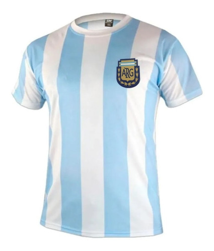 Camiseta Argentina 86 Adulto Sublimada Numero 10