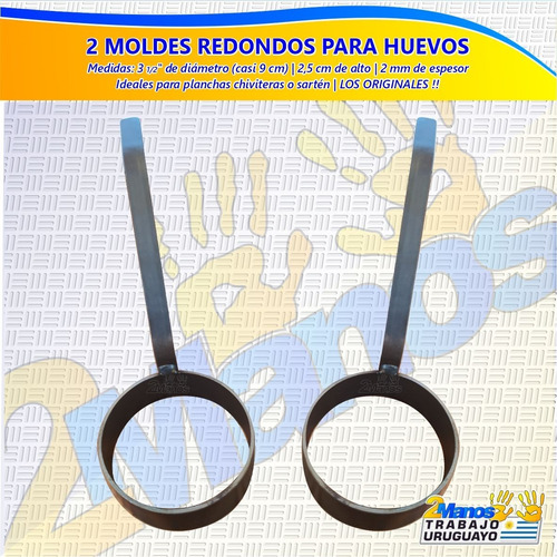 Imagen 2 de 8 de Pack De 2 Moldes Para Huevo Frito A La Plancha