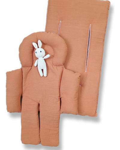 Funda Colchoncito Y Reductor Tusor Reversible + Amigurumi Canela