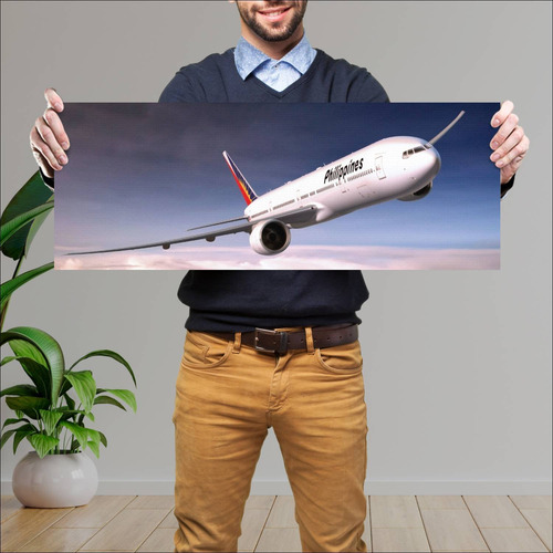 Cuadro 30x80cm Avion Boeing 747