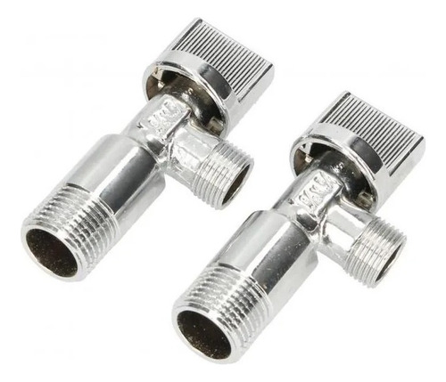 Llave Wc Angular Cromada C/flange 1/2 He X 3/8 He