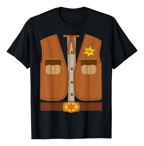 Camisa De Disfraz De Sheriff Occidental Para Halloween Wild 