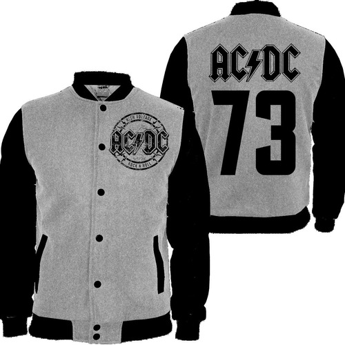 Moleton Moletom College Acdc 73 Logo Redondo Modelo 04 A737