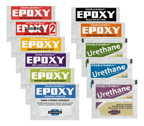 Hardman Double Bubble Multipack Epoxy Uretane Set 11 Tipos