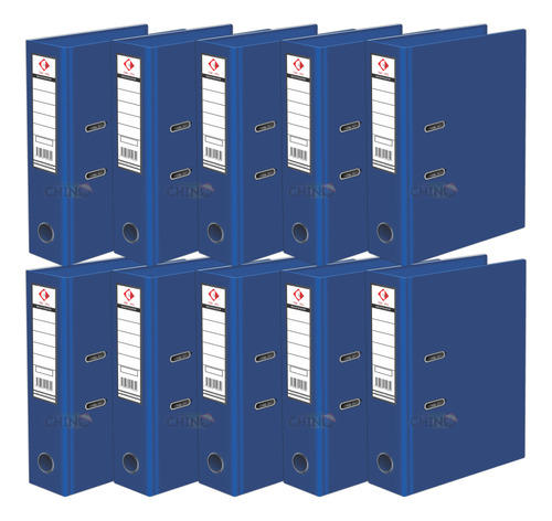 Set X10 Biblioratos The Pel A4 A Palanca Lomo Ancho Col Azul