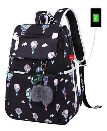 Mochila escolar para niña y mujer, morral escolar para