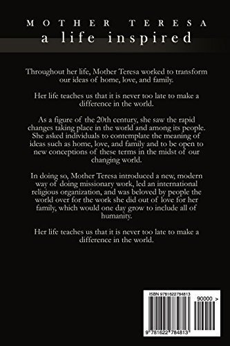 Mother Teresa A Life Inspired, De North, Wyatt. Editorial Wyatt North, Tapa Blanda En Inglés, 2014
