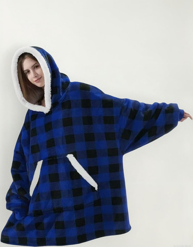 Polerón Adultos Sherpa Felpa Capucha Manta Polar Frazada