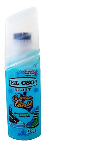 Gel Limpiador Para Tenis Piel,vinil,lona Y Tela El Oso 120g