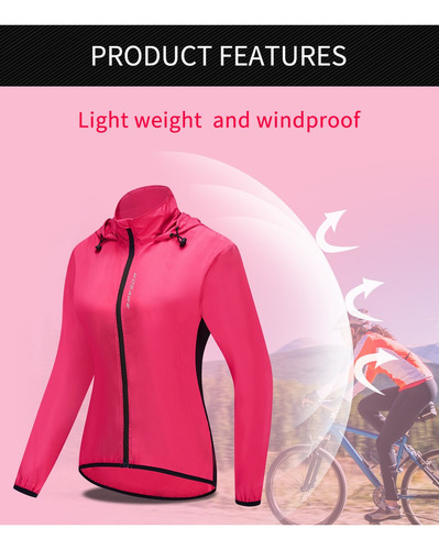 Chaqueta De Ciclismo Con Capucha A Prueba De Viento Y Abrigo