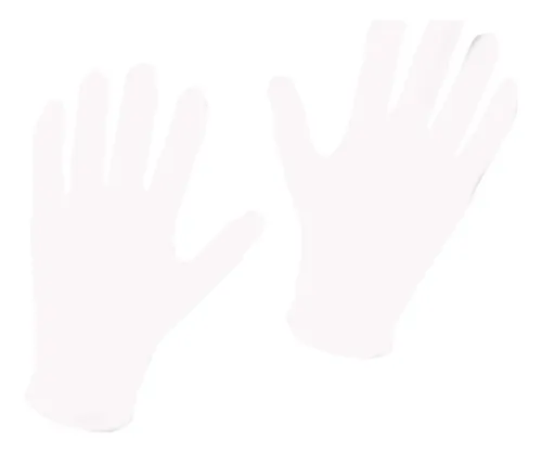 Guantes De Algodón Unicolor Ajustables Elásticos X 12 Und