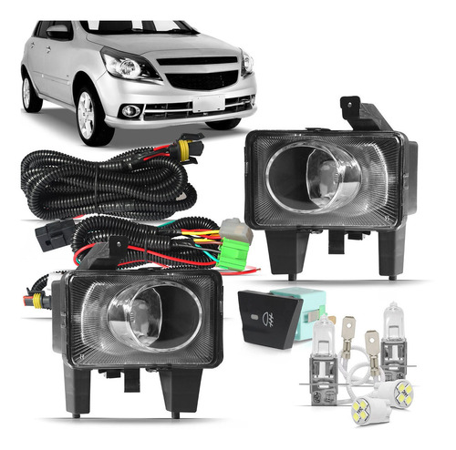 Kit Farol De Neblina Agile 2009 S/moldura + 2 Brindes