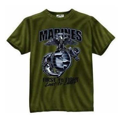 Camiseta Rothco Estampada Black Ink Marines First  En Remate