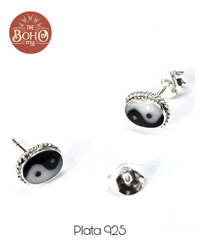 Aro Miniatura Solitario Plata 925 Yin Yang Ovalo Por Unidad