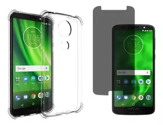 Kit Capa Capinha Para Moto G6 Play + Pelicula Privacidade