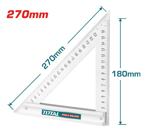 Escuadra Angular 270 X 180mm Triangular Carpinteria Total