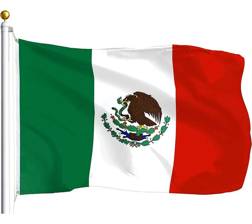 Bandera  De México 60 Cm X 90cm En Poliester A1