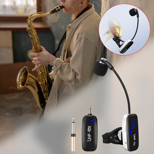 Saxofón Micrófono Instrumento Micrófono Condensador Clip