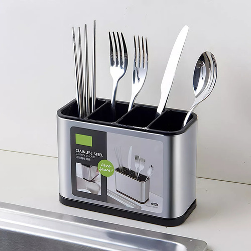 Almacenamiento De Cubiertos De Acero Inoxidable Con Función