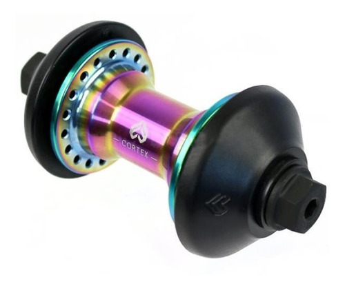 Maza Delantera Eclat Bmx Cortex Oil Tornasolada + Hubguards