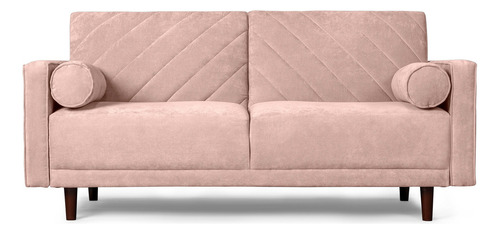 Sofá Cama Calandra Makora Beehive De Velvet Color Rosa