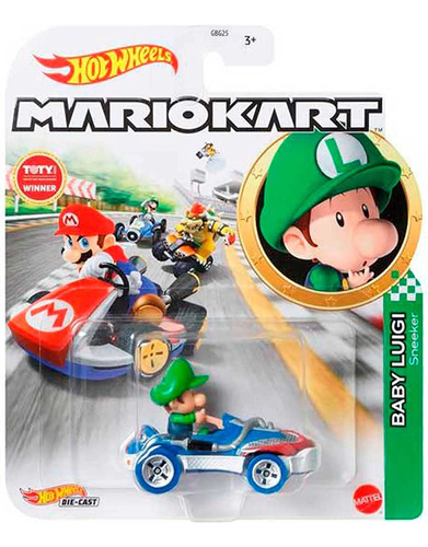 Hot Wheels Mariokart Baby Luigi Sneeker Cor Azul