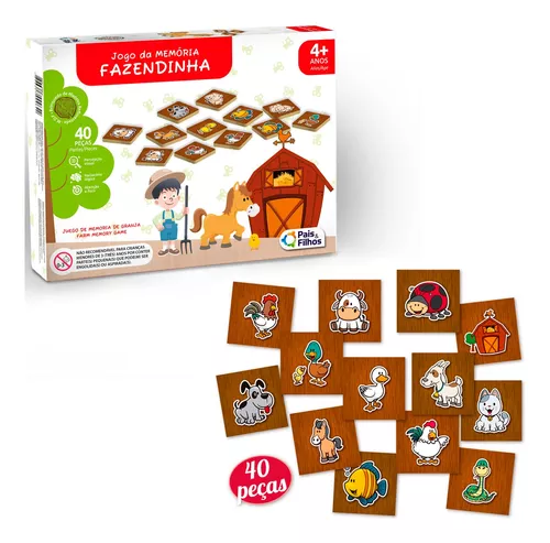 Joguinhos de Bolsa Jogo da Memoria Animais Babebi Brinquedo