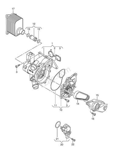 Imagen 4 de 4 de Repuesto De Bomba De Agua Vw Jetta 2.0l Turbo