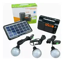 Comprar Kit De Iluminación Con Panel Solar Focos Radio Linterna Usb