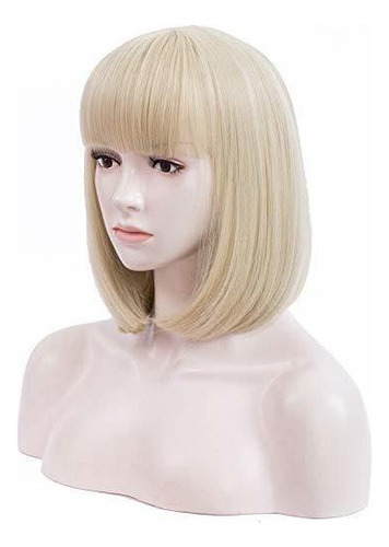 Pelucas - Short Blonde Wigs For Women, Netgo Natural Loo