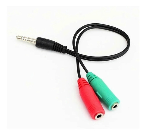 Cable Adaptador Audio 3,5mm Mic Auricular Ps4 Pc Consolas