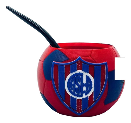 Mate Pelota Con Escudo Color Bordó San Lorenzo