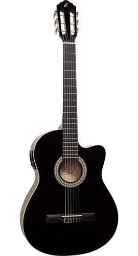 Violão Eletroacústico Nylon Start Nf14 Giannini Black + Capa