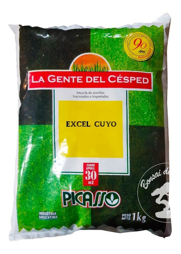 Semilla Cesped Pasto Picasso Excel Cuyo X 1kg