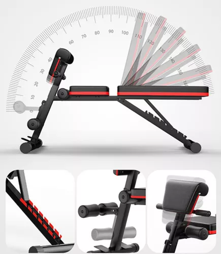 Banco para ejercicio multifuncional ajustable para entrenamiento de cuerpo  completo con diseño plegable para el hogar