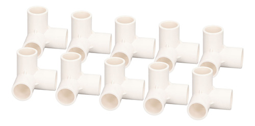 10 Piezas De Accesorios De Tubería De 3 Vías, Plástico Pvc,