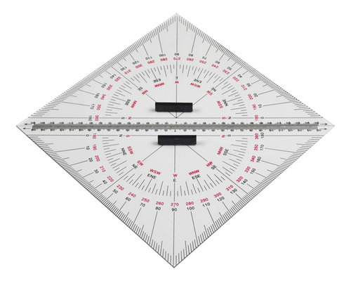 Par Esquadro Triângulo 45 Graus Para Carta De Navegação 30cm