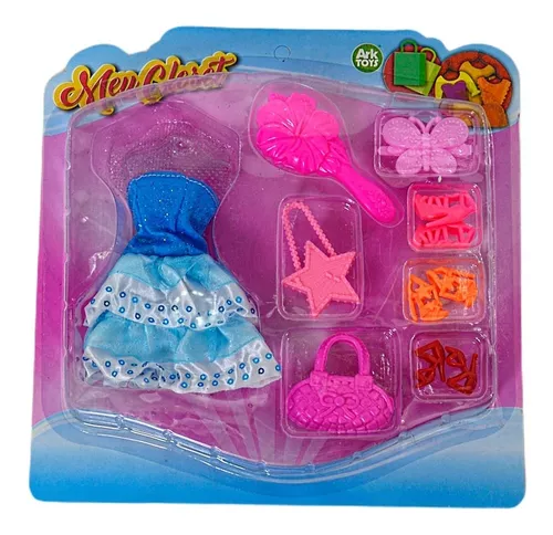 Kit Com 10 Roupinhas e 10 Pares De Sapatos p/ Bonecas - Compatível com as  Marca Barbie Susi e Frozen