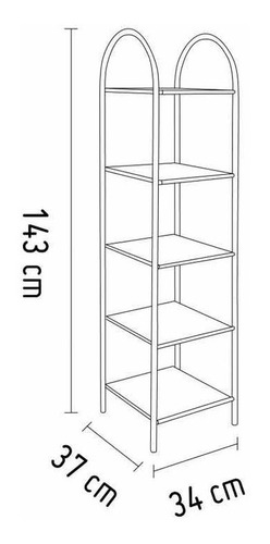 Estante Metal 37x34x143 Cm