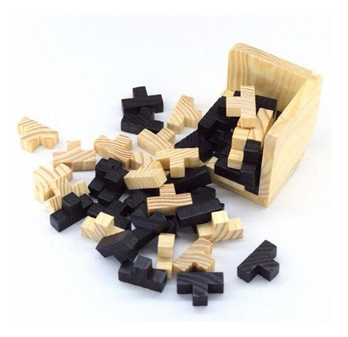 Bloques De Construcción De Tetris De Juguete De Madera