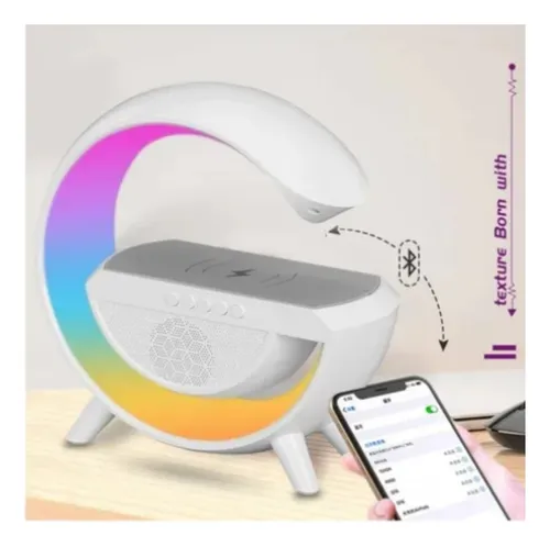 Despertador Digital Estación De Carga Inalámbrico Rgb Reloj