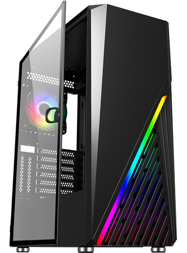 Gabinete Gamer Aurora Usb 3.0 Preto Led Rgb - Mymax