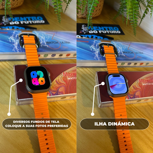 Relógio Inteligente Microwear A Prova D'água Novo Lançamento Prateado Mesh Laranja Prateado