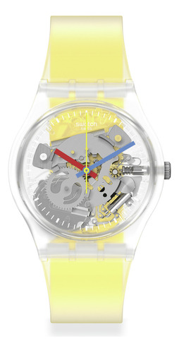 Reloj Swatch Clearly Yellow Striped Ge291