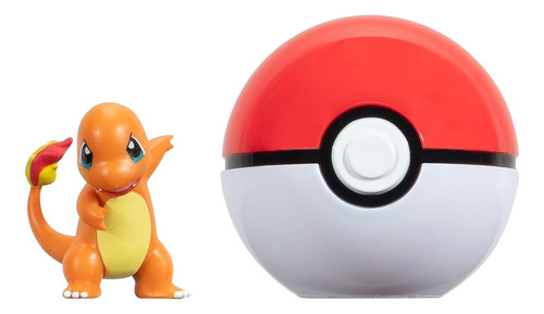 Muñeca Charmander Con Pokéball - Pokémon Clip N Go